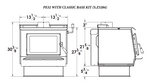 Blaze King Princess PE32 Dimensions Classic Base