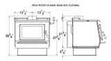 Blaze King Princess PE32 Dimensions Classic Base