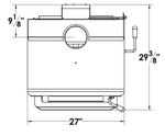 Blaze King Princess PE32 Dimensions Top View